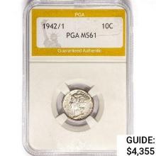 1942/1 Mercury Silver Dime PGA MS61