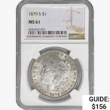 1879-S Morgan Silver Dollar NGC MS61