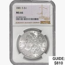 1881-S Morgan Silver Dollar NGC MS66