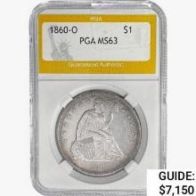 1860-O Silver Trade Dollar PGA MS63