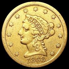 1868-S $2.50 Gold Quarter Eagle NICELY CIRCULATED