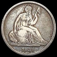 1838-O Seated Liberty Dime NICELY CIRCULATED