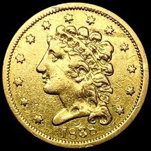 1838 $2.50 Gold Quarter Eagle LIGHTLY CIRCULATED