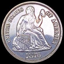 1876 Seated Liberty Dime CHOICE PROOF