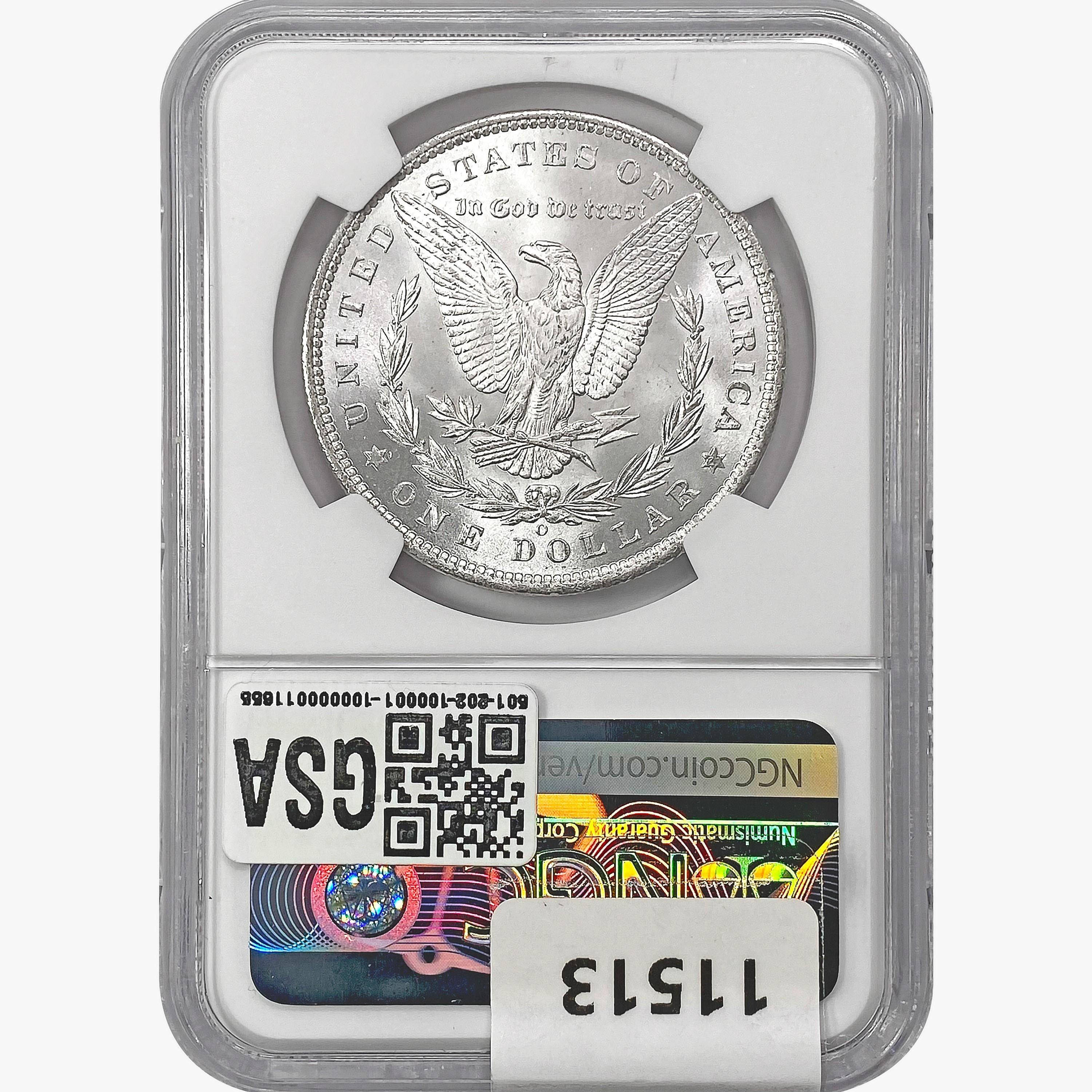 1885-O Morgan Silver Dollar NGC MS65