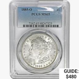 1885-O Morgan Silver Dollar PCGS MS65