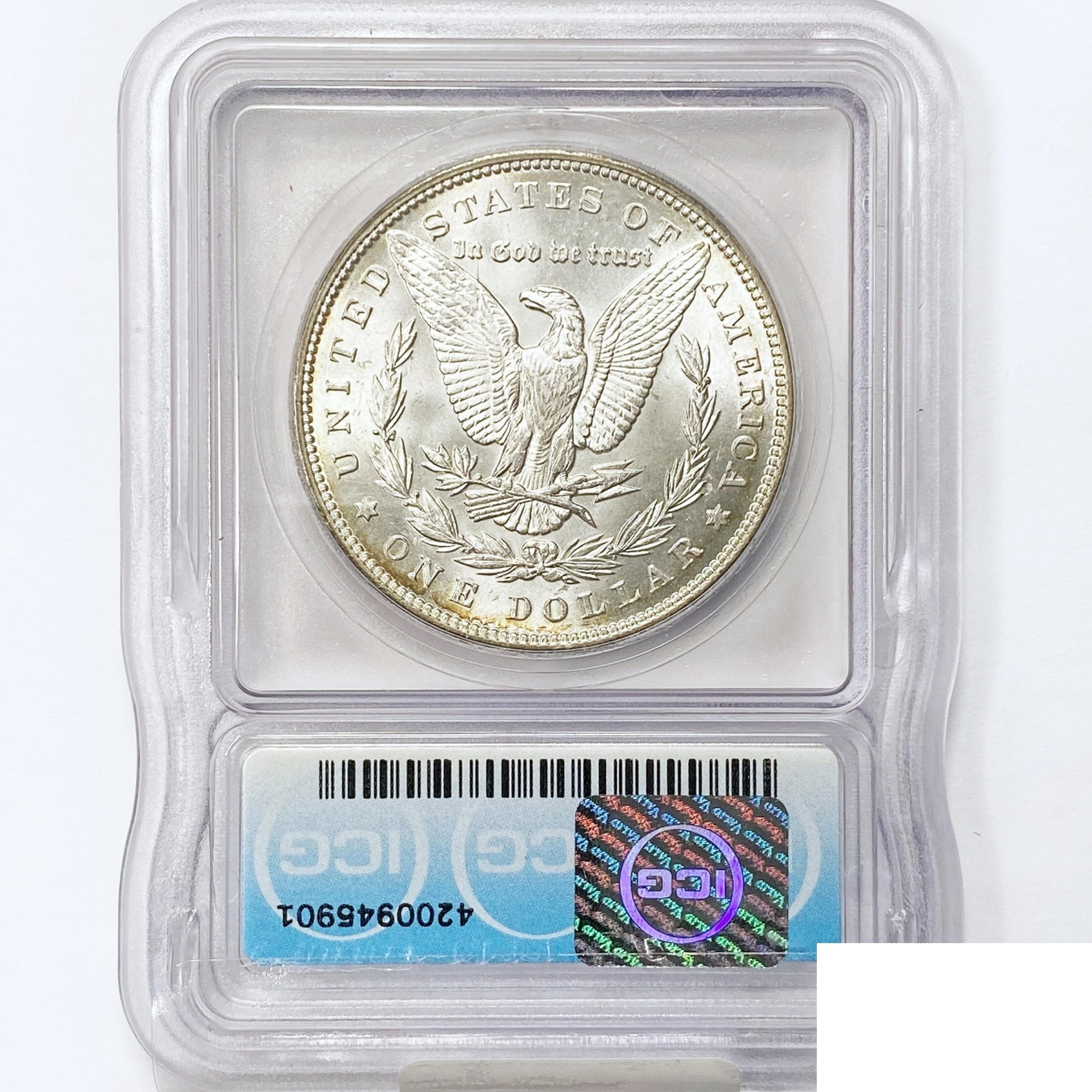 1892 Morgan Silver Dollar ICG MS63