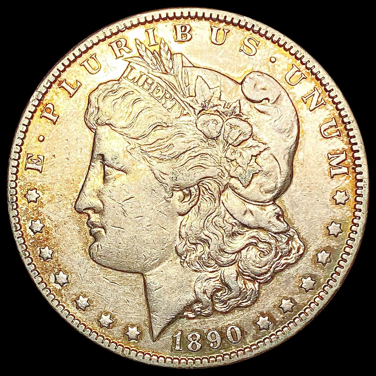 1890-CC Morgan Silver Dollar NEARLY UNCIRCULATED