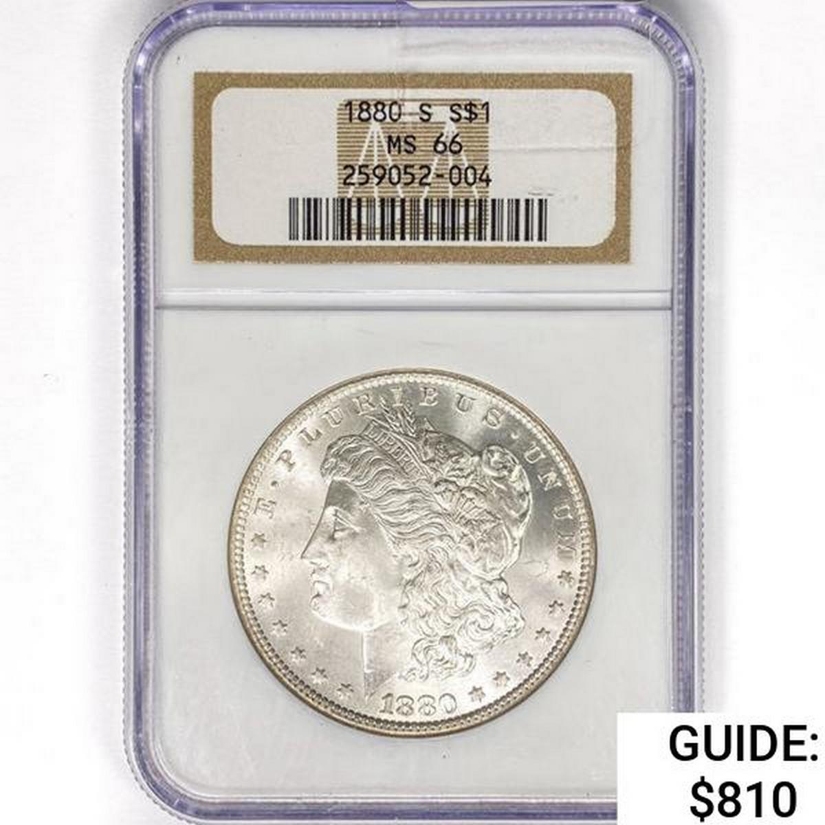 1880-S Morgan Silver Dollar NGC MS66