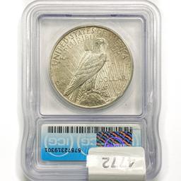 1934-D Silver Peace Dollar ICG AU58