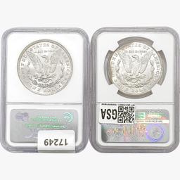 [2] Morgan Silver Dollars NGC MS63 [1883-O, 1887]