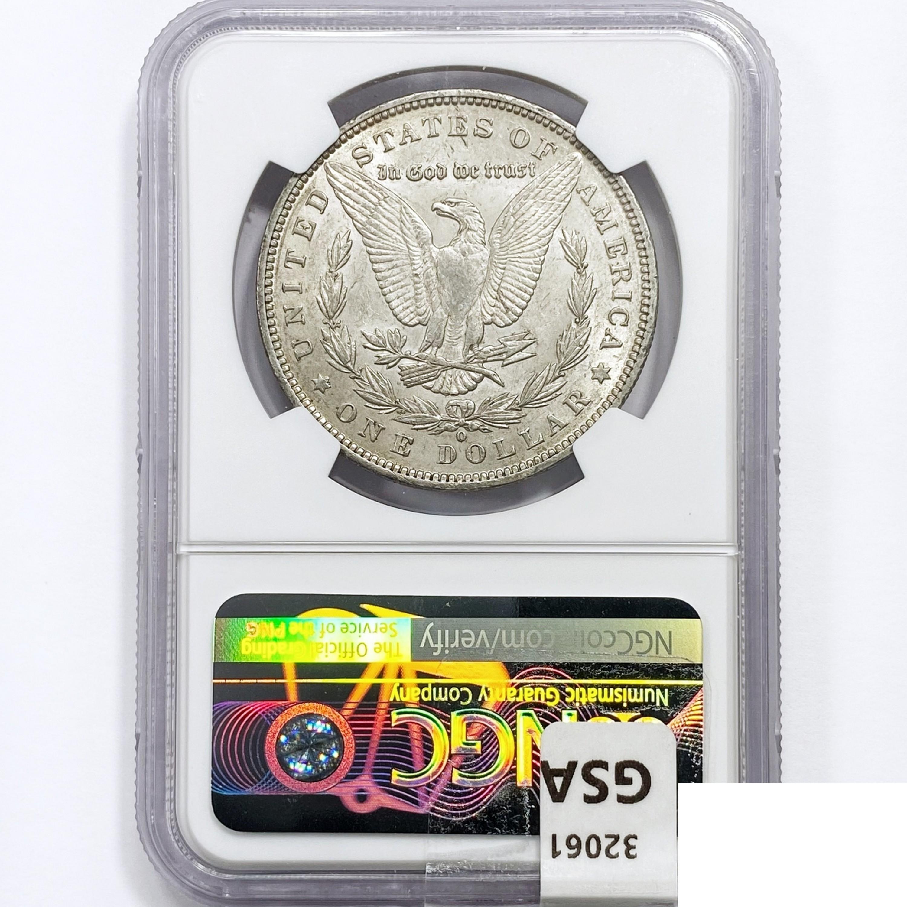 1892-O Morgan Silver Dollar NGC AU55