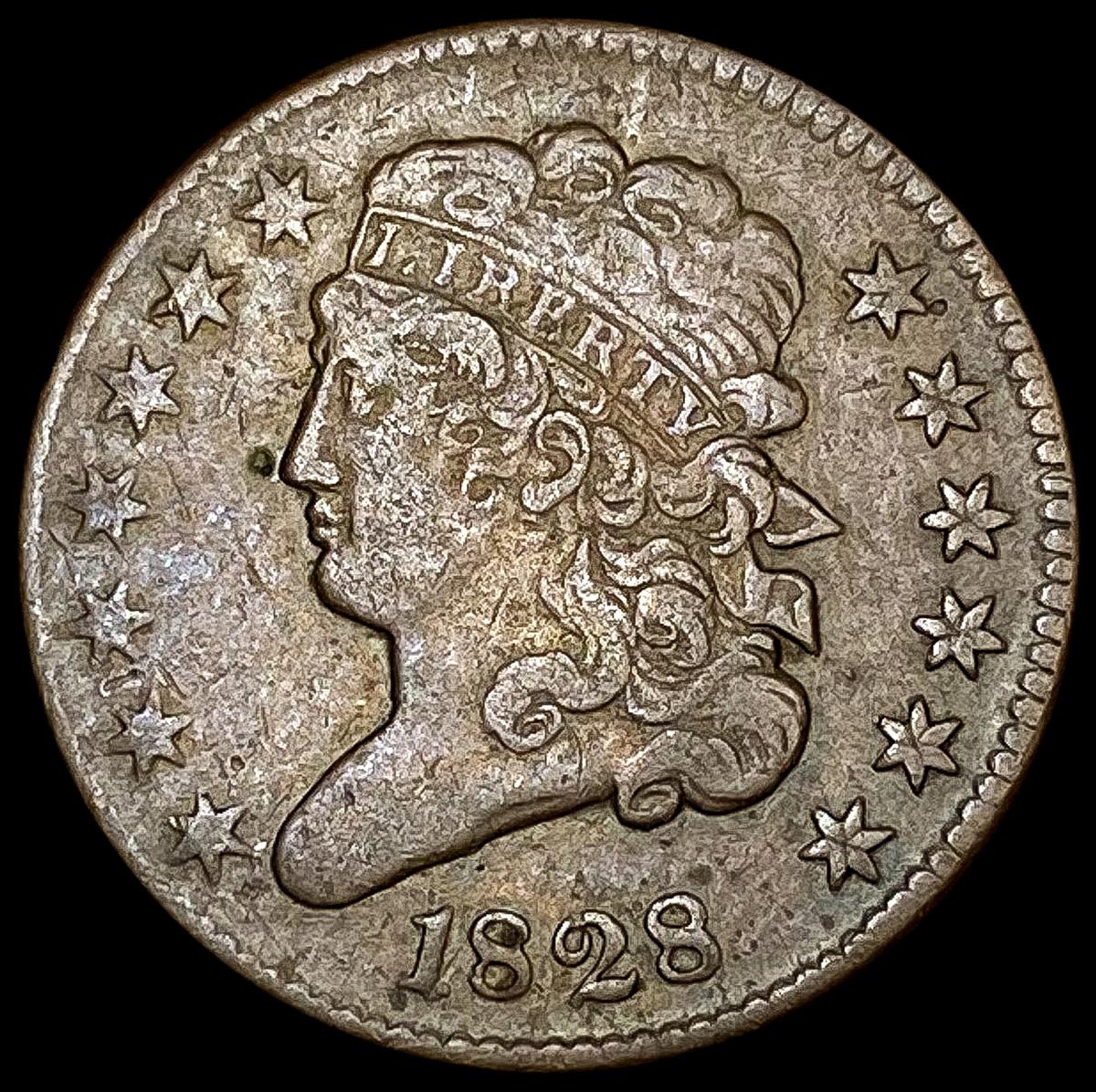 1828 Classic Head Half Cent NEARLY UNCIRCULATED