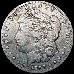 1893-CC Morgan Silver Dollar LIGHTLY CIRCULATED