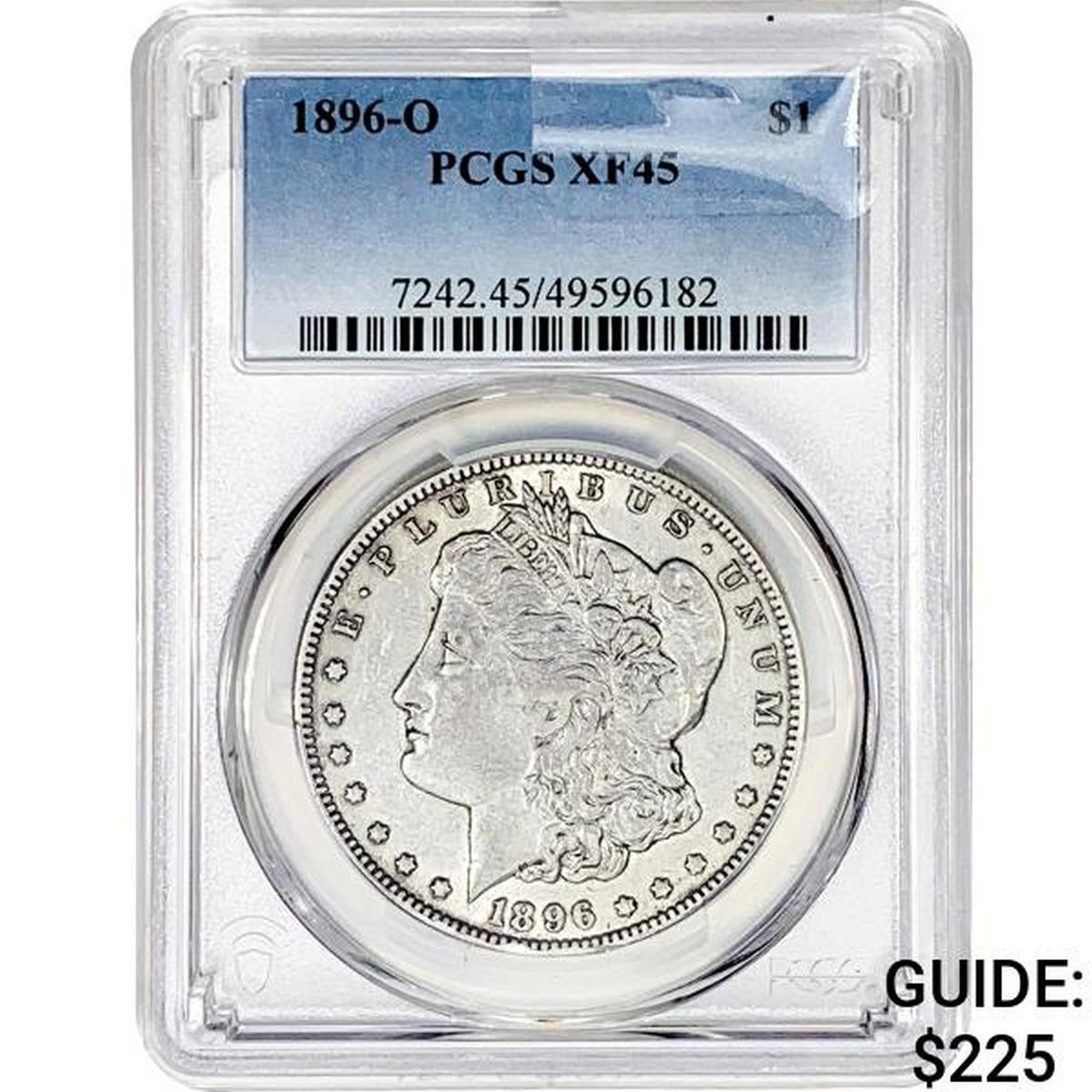 1896-O Morgan Silver Dollar PCGS XF45