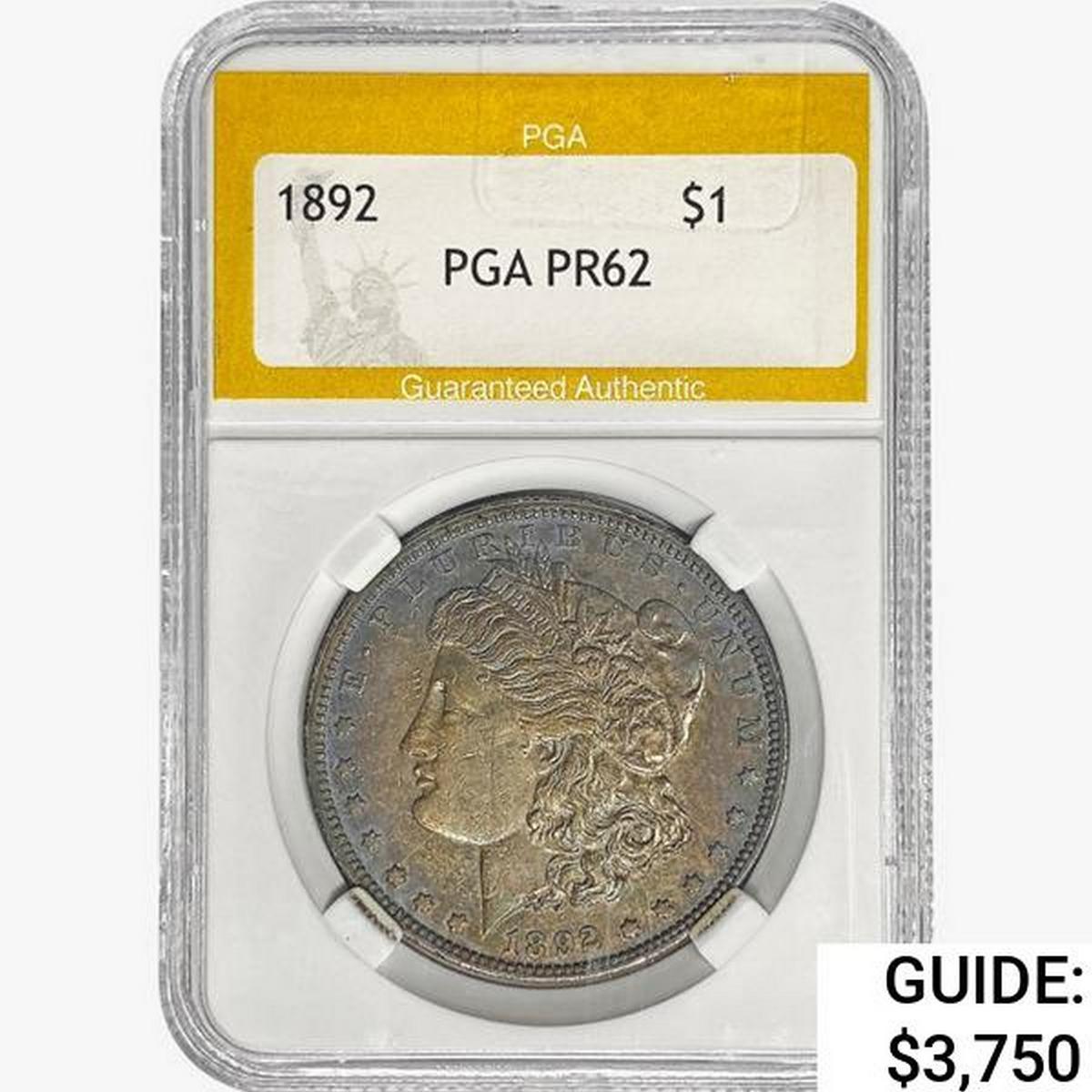 1892 Morgan Silver Dollar PGA PR62