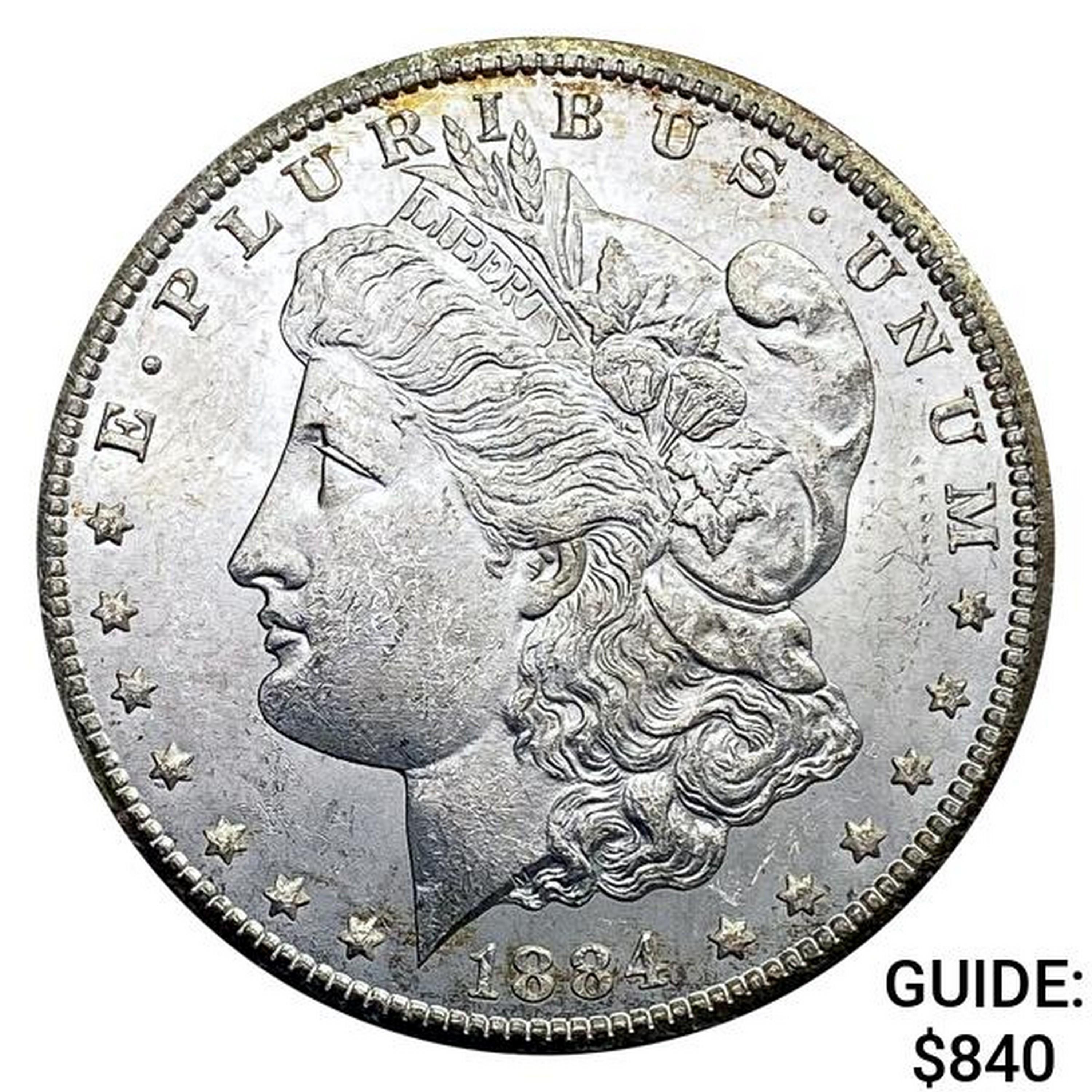 1884-CC Morgan Silver Dollar   UNC