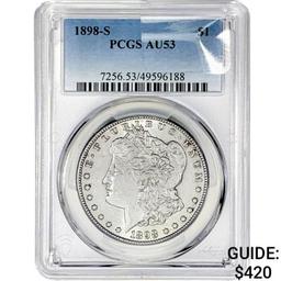 1898-S Morgan Silver Dollar PCGS AU53