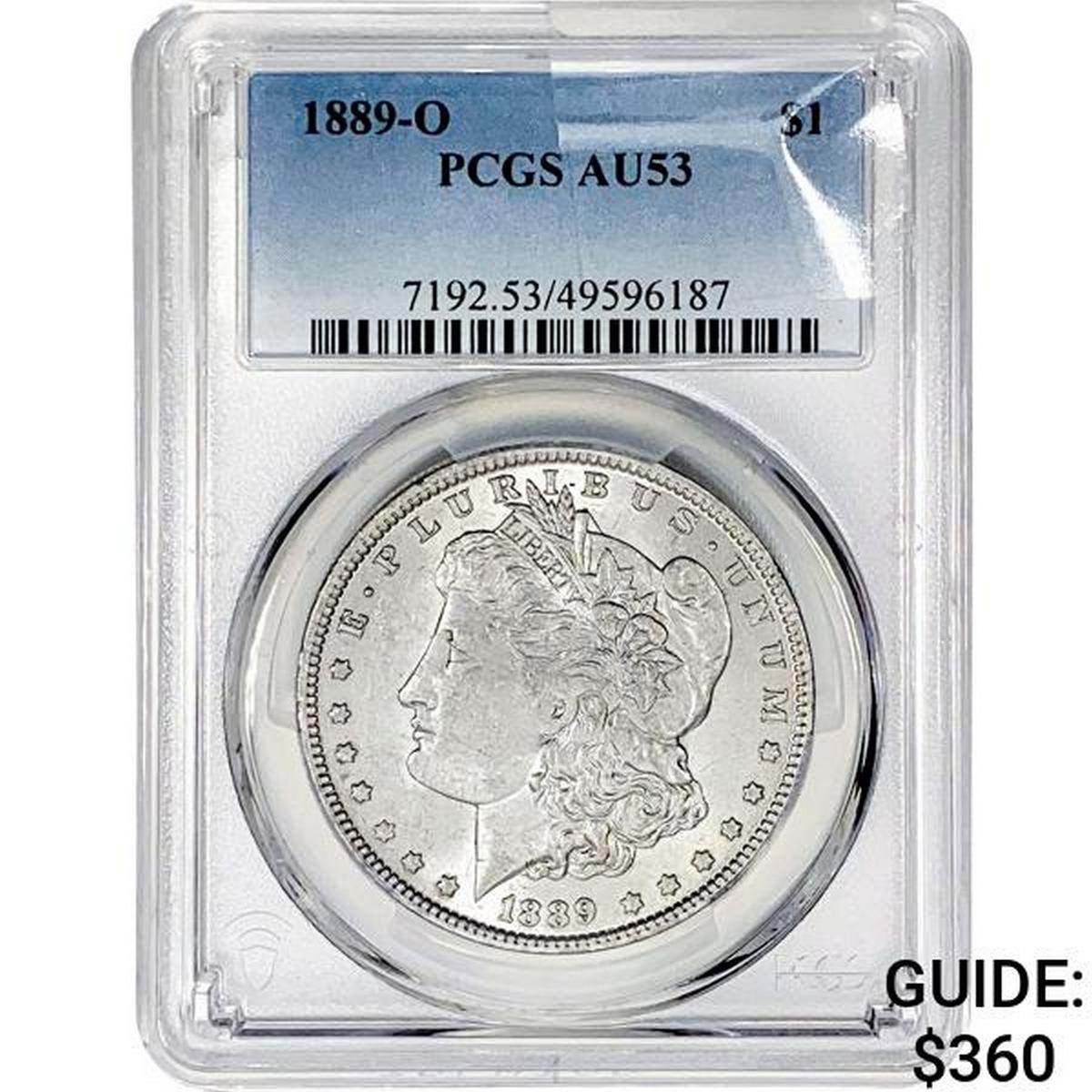 1889-O Morgan Silver Dollar PCGS AU53