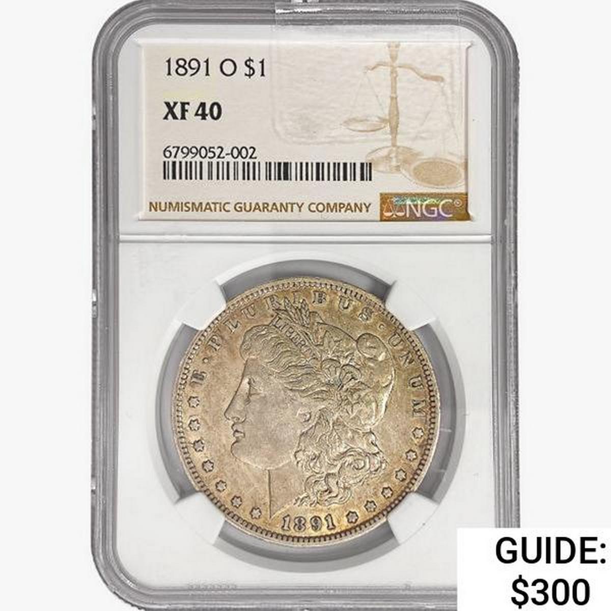 1891-O Morgan Silver Dollar NGC XF40