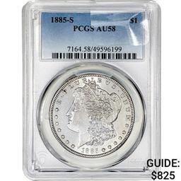 1885-S Morgan Silver Dollar PCGS AU58