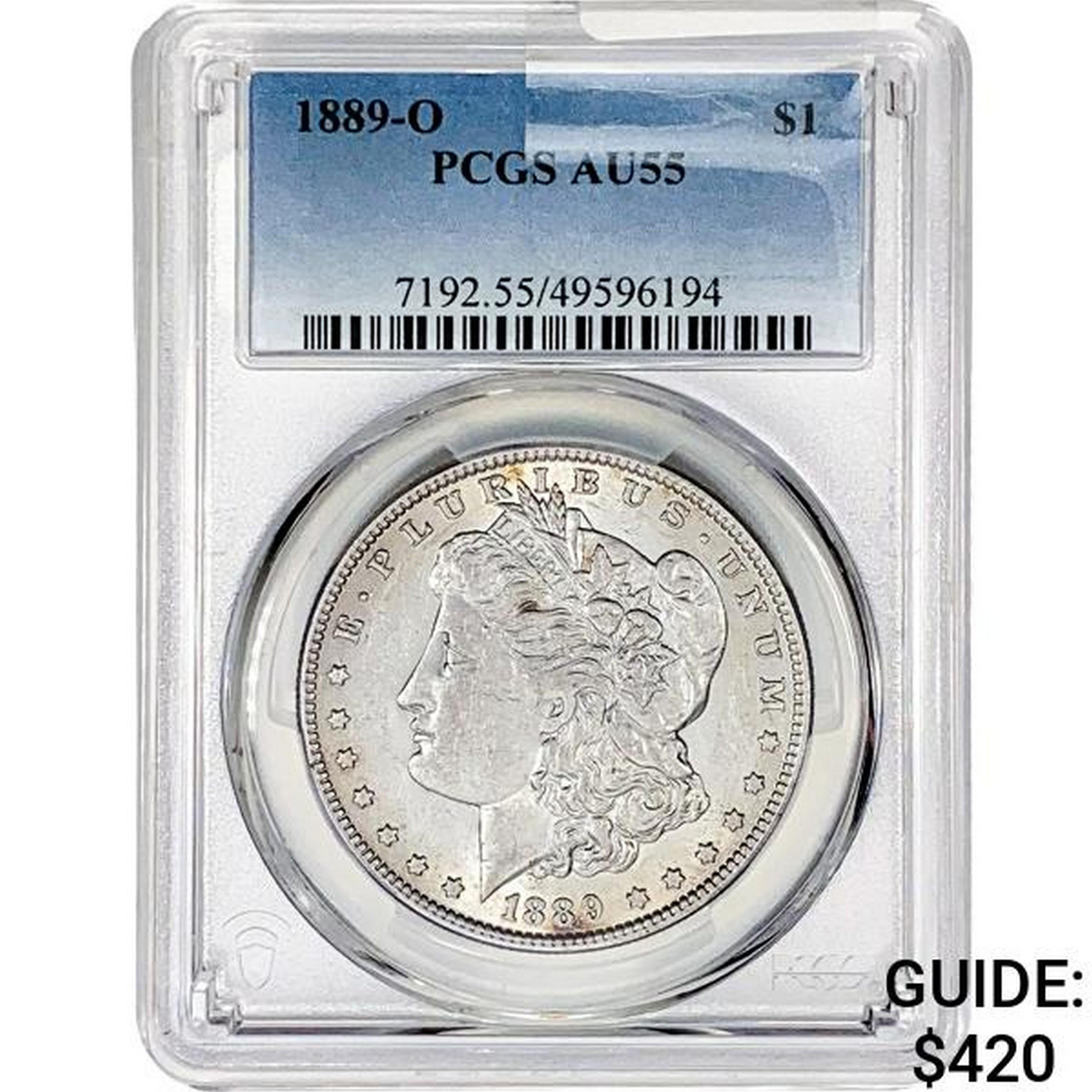 1889-O Morgan Silver Dollar PCGS AU55