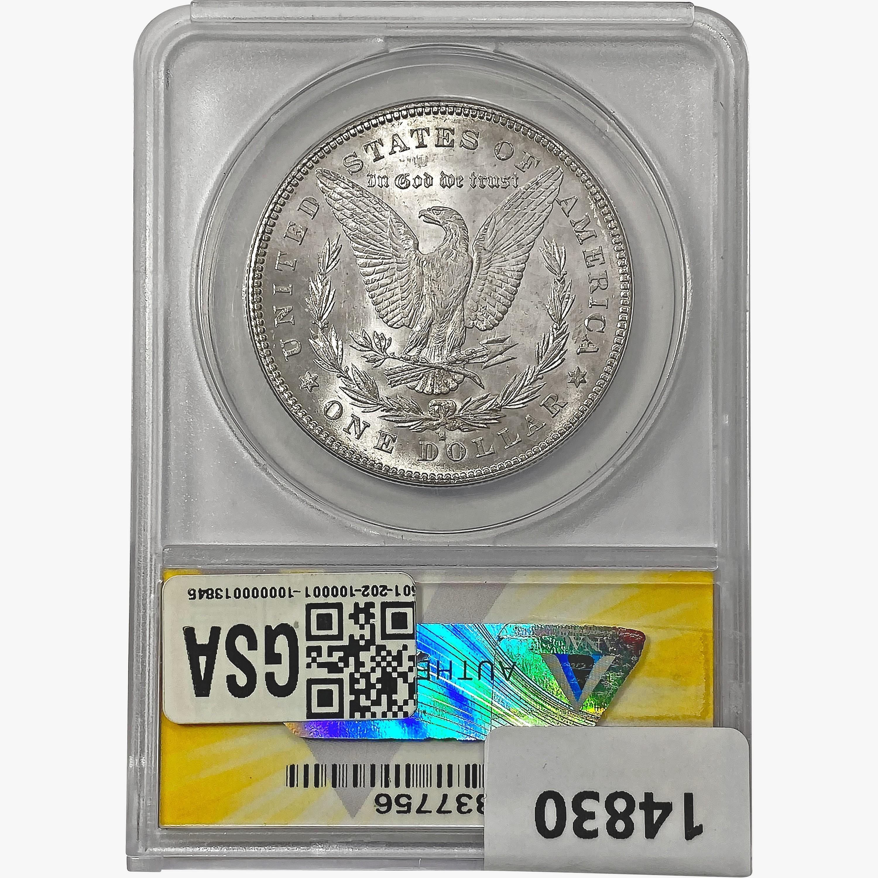 1878-S Morgan Silver Dollar ANACS MS63
