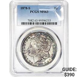 1878-S Morgan Silver Dollar PCGS MS63