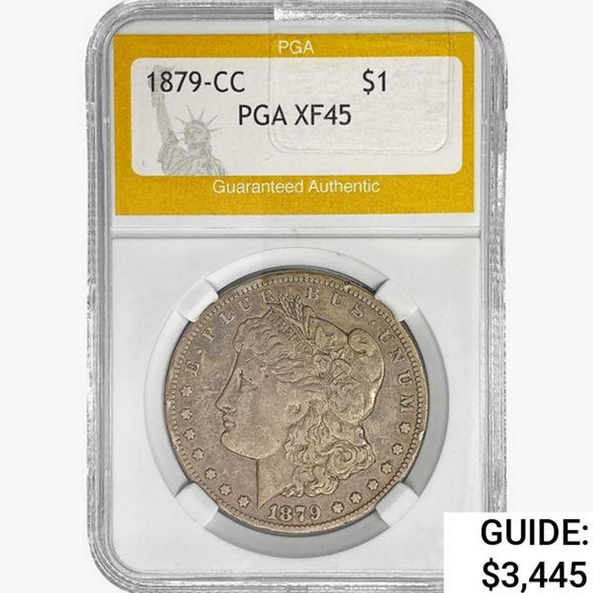 1879-CC Morgan Silver Dollar PGA XF45