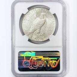 1923-D Silver Peace Dollar NGC AU58