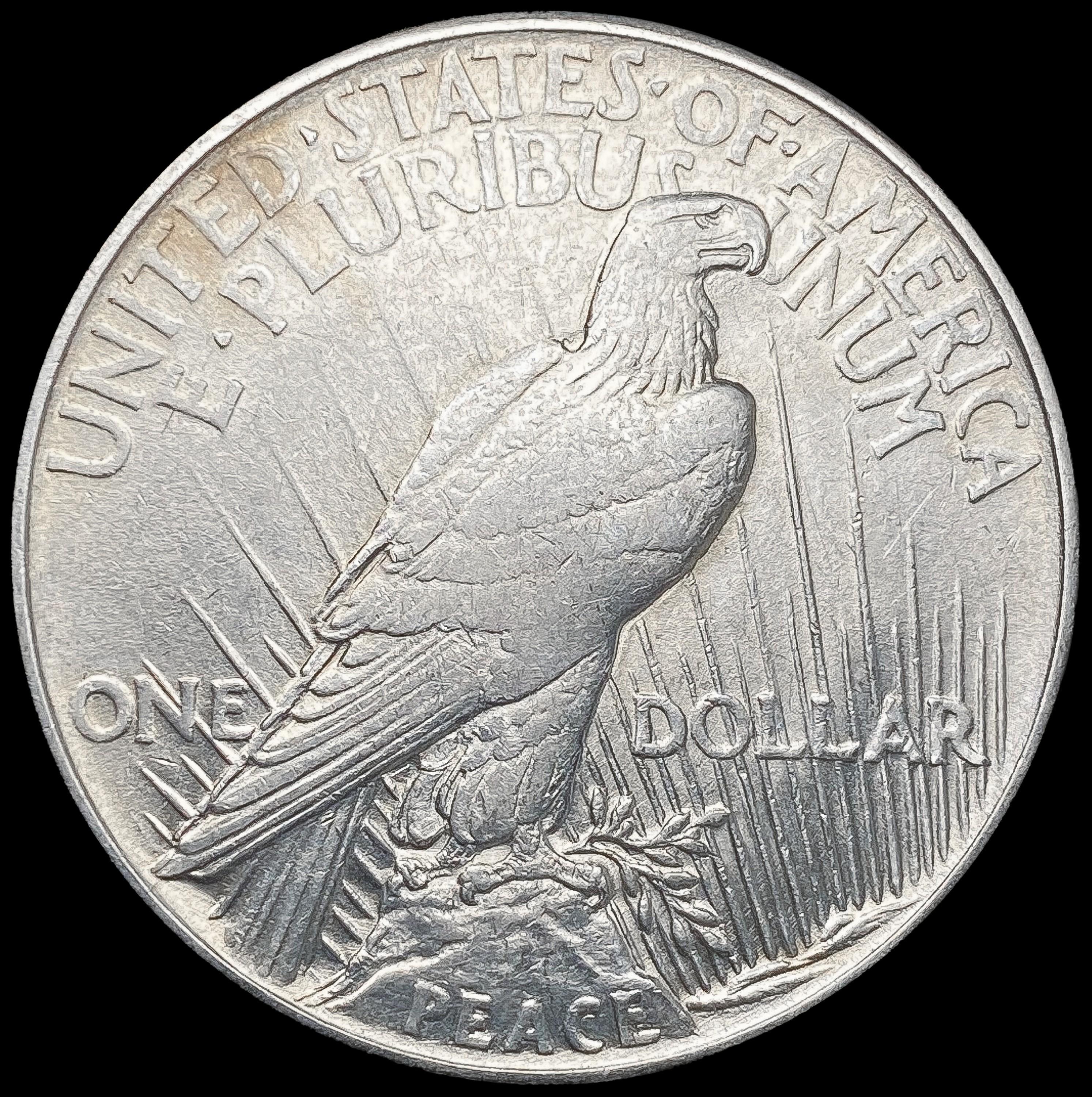 1921 Silver Peace Dollar NEARLY UNCIRCULATED