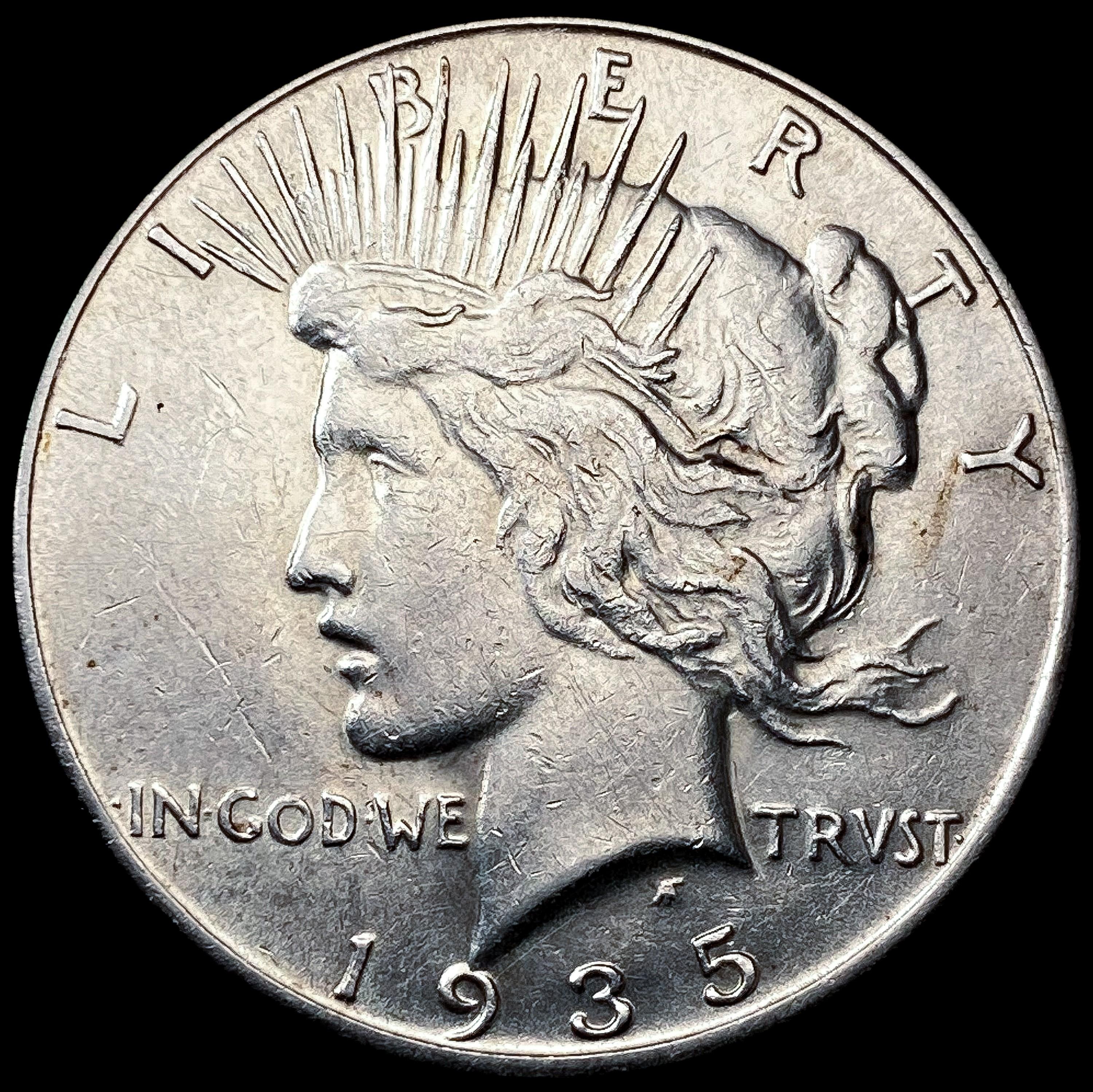 1935-S Silver Peace Dollar CHOICE AU