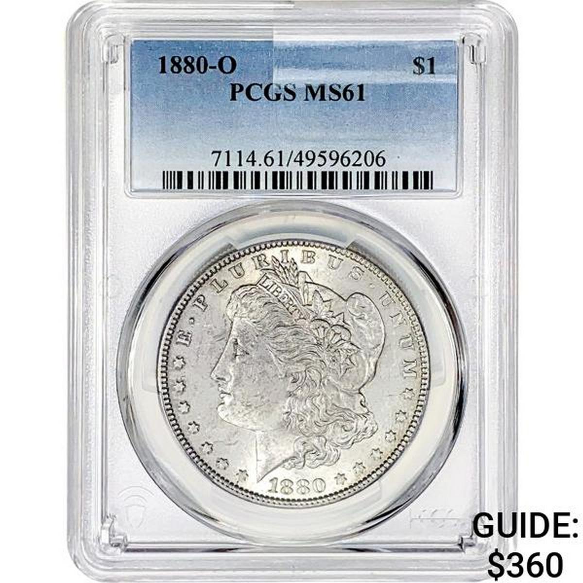 1880-O Morgan Silver Dollar PCGS MS61