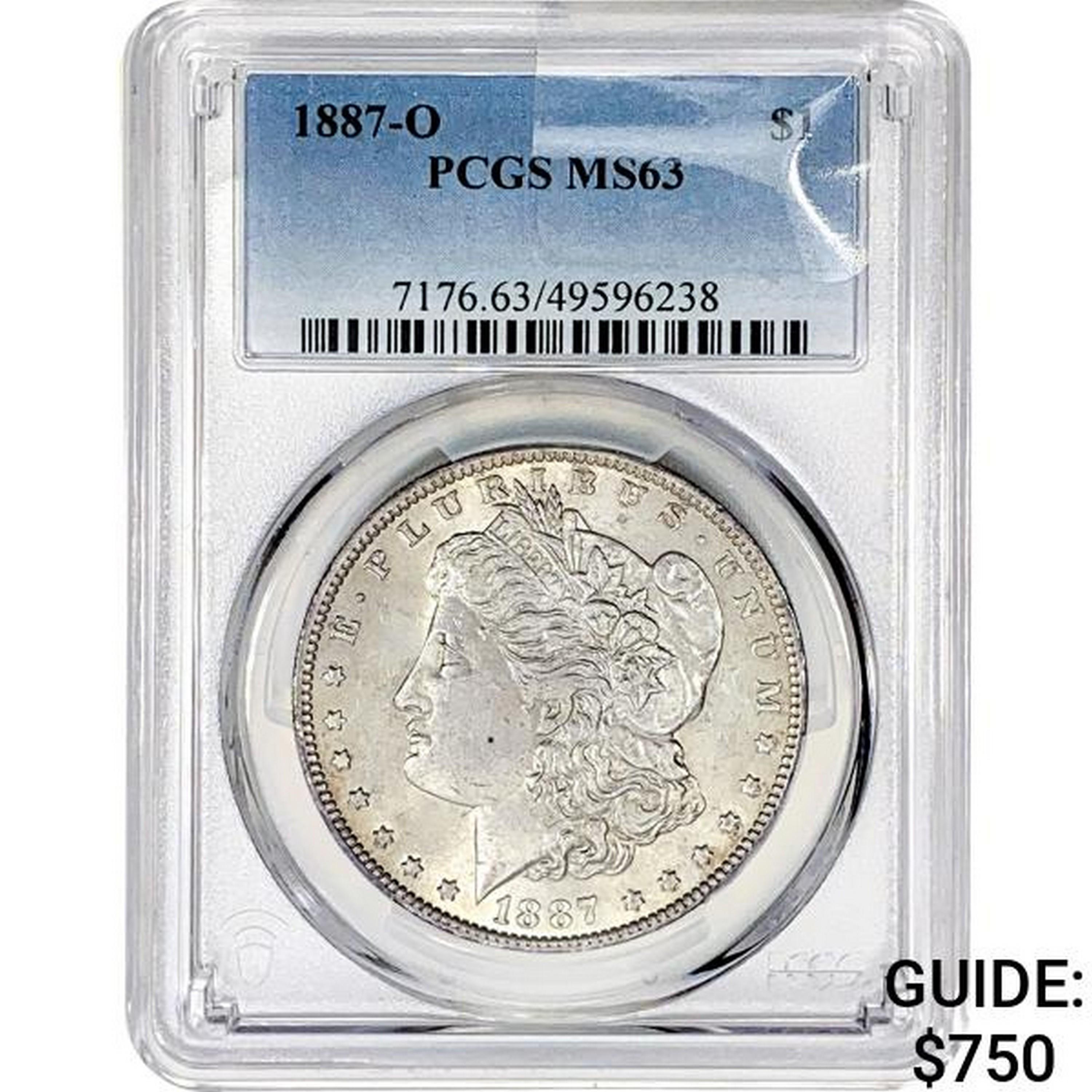 1887-O Morgan Silver Dollar PCGS MS63