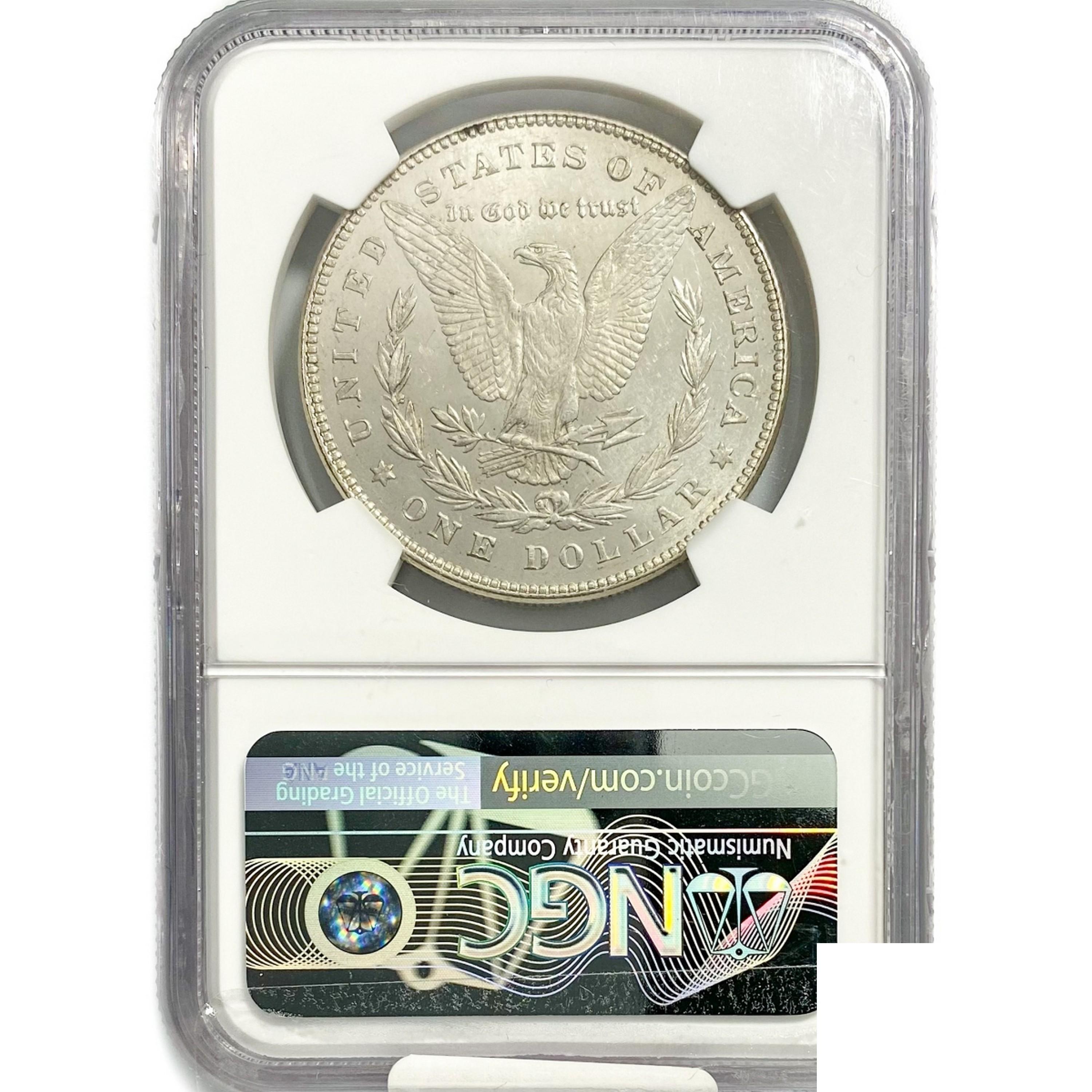 1878 7TF Morgan Silver Dollar NGC MS62 PL, Rev 78