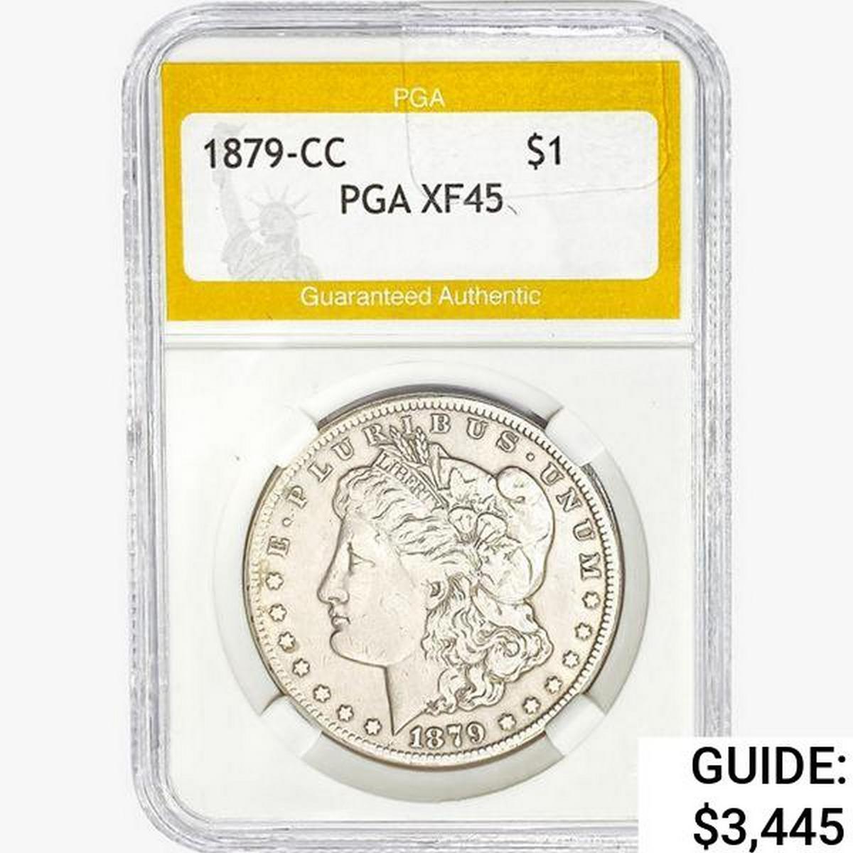 1879-CC Morgan Silver Dollar PGA XF45