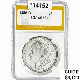 1886-O Morgan Silver Dollar PGA MS62+