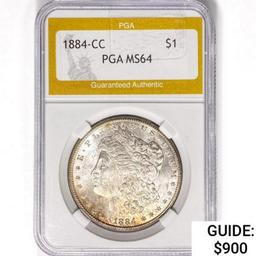 1884-CC Morgan Silver Dollar PGA MS64