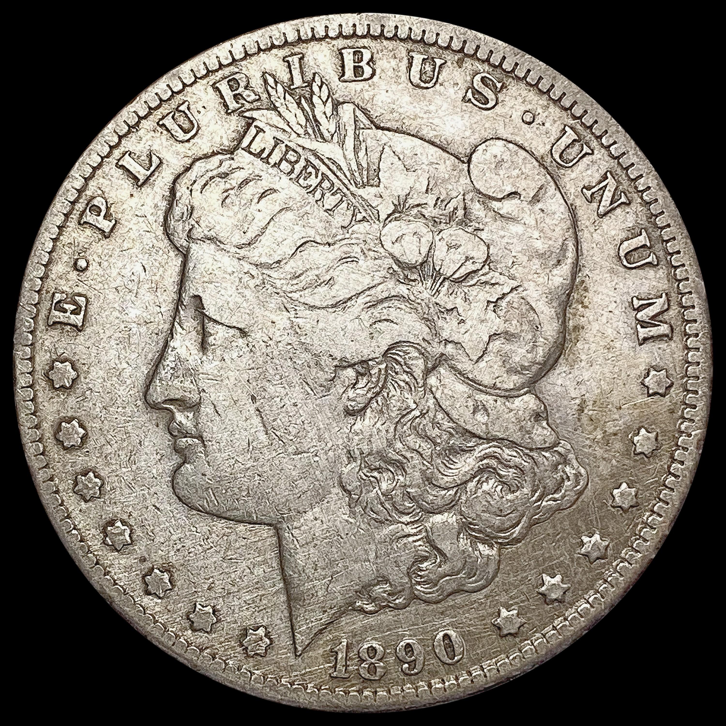 1890-CC Morgan Silver Dollar LIGHTLY CIRCULATED