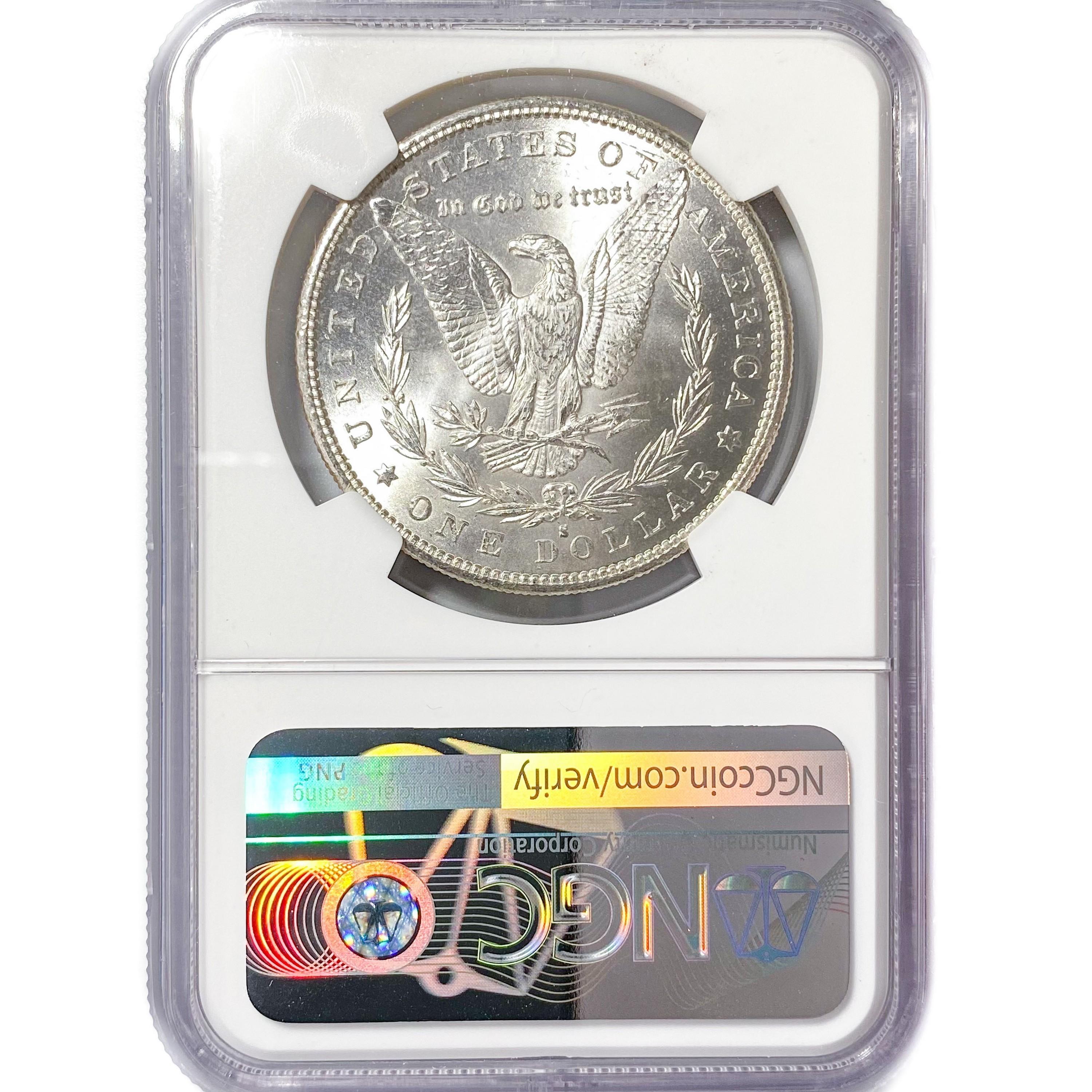1890-S Morgan Silver Dollar NGC MS62