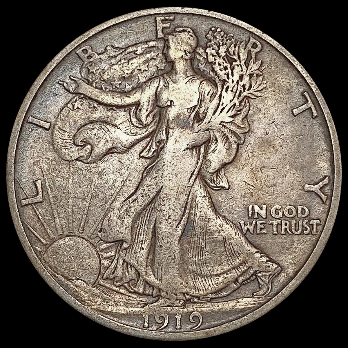 1919-S Walking Liberty Half Dollar LIGHTLY CIRCULA