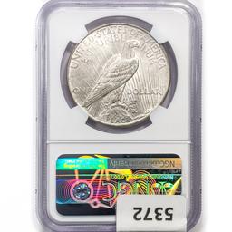1923-D Silver Peace Dollar NGC AU58