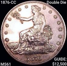 1876-CC Double Die Silver Trade Dollar UNCIRCULATE