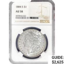 1884-S Morgan Silver Dollar NGC AU58