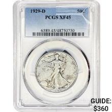 1929-D Walking Liberty Half Dollar PCGS XF45