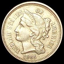 1865 Nickel Three Cent CLOSELY UNCIRCULATED