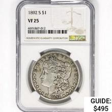 1892-S Morgan Silver Dollar NGC VF25