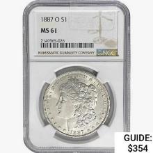 1887-O Morgan Silver Dollar NGC MS61