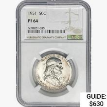 1951 Franklin Half Dollar NGC PF64