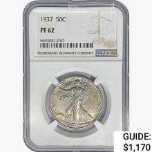 1937 Walking Liberty Half Dollar NGC PF62